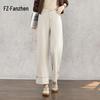 Fanzhen Women's High-Waisted Straight-Leg Ankle Jeans