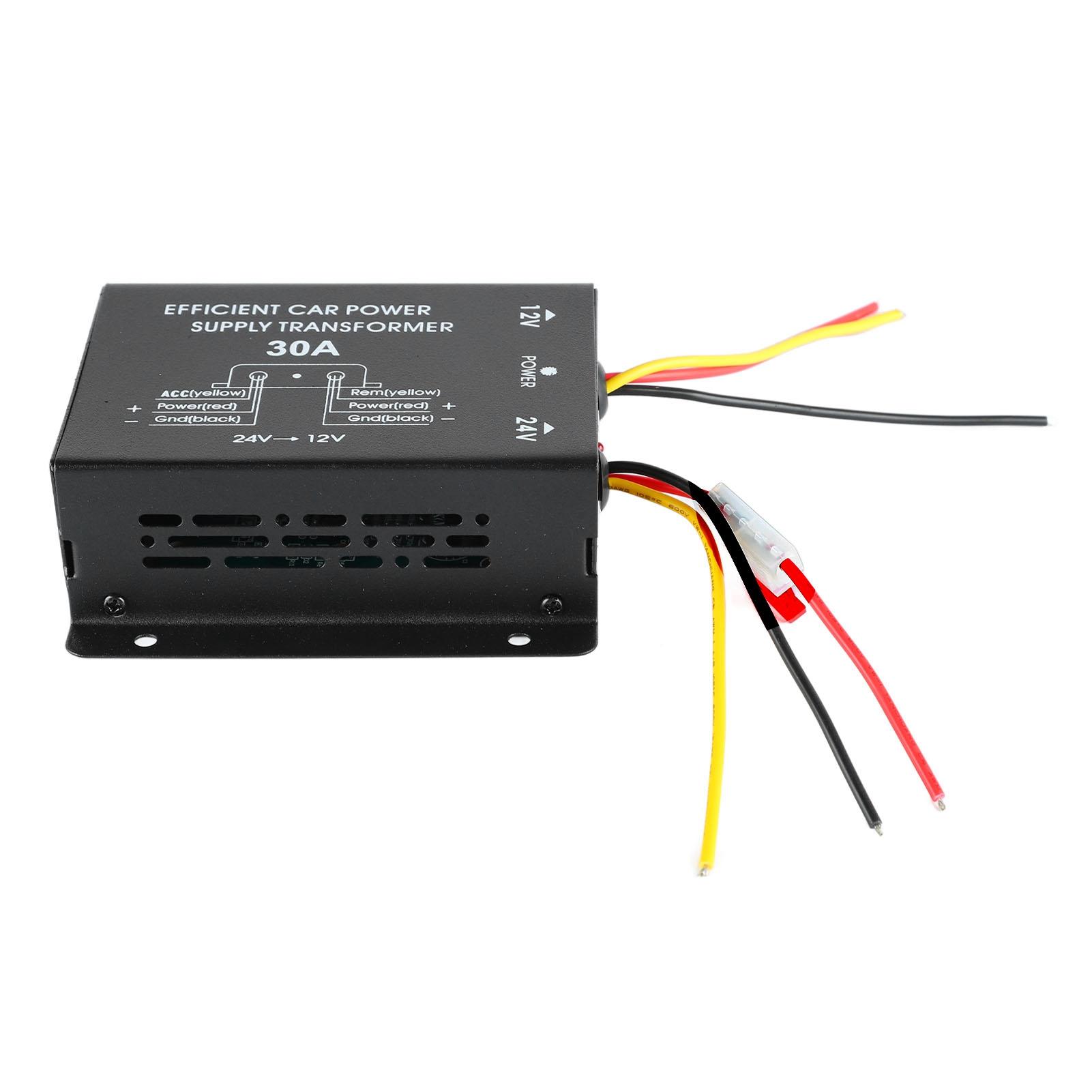 

30A Audio Navigation Voltage Inverter DC 24V to DC 12V Power Supply Regulator Reducer Transformer