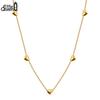 EFFIE QUEEN Minimalist Love Heart Charm Necklace Stainless Steel 18k Gold Plated Chic Heart Collar Waterproof Jewelry STKN29