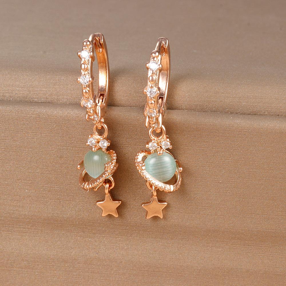 Saturn Circle Earrings, Cool and Stylish with A Light Luxury Design, Simple and Fresh Artistic Earrings, Versatile Earrings with Temperament.