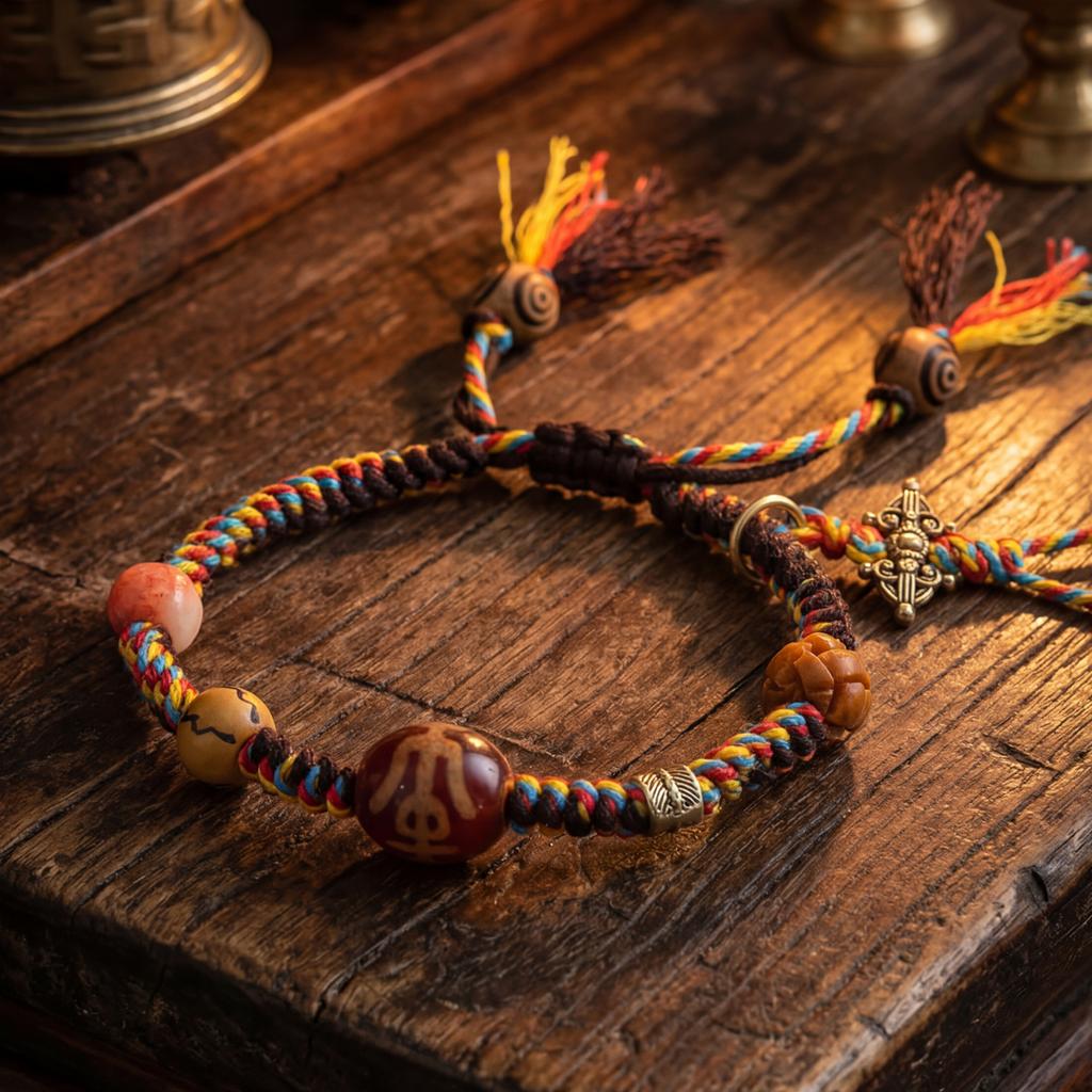 DAYANEY Red String Bracelet Unisex Buddhist Natural Stone Hemp Rope Adjustable Protection Gift Amulet for Good Luck Matching