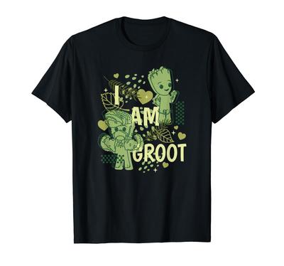 Marvel I Am Groot Cute Groot Quote Poster T-Shirt