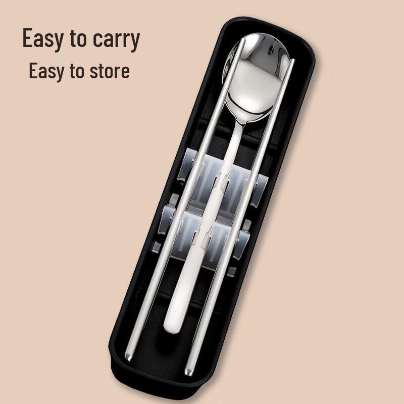 304 Stainless Steel Chopsticks & Spoon Portable Set