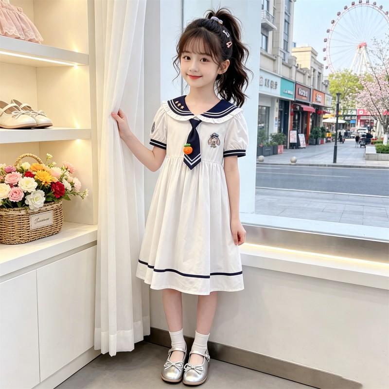 Girls Short Sleeve Dress Princess Style JoomGirls Over 4 Y.o. DressesGirls Cartoon