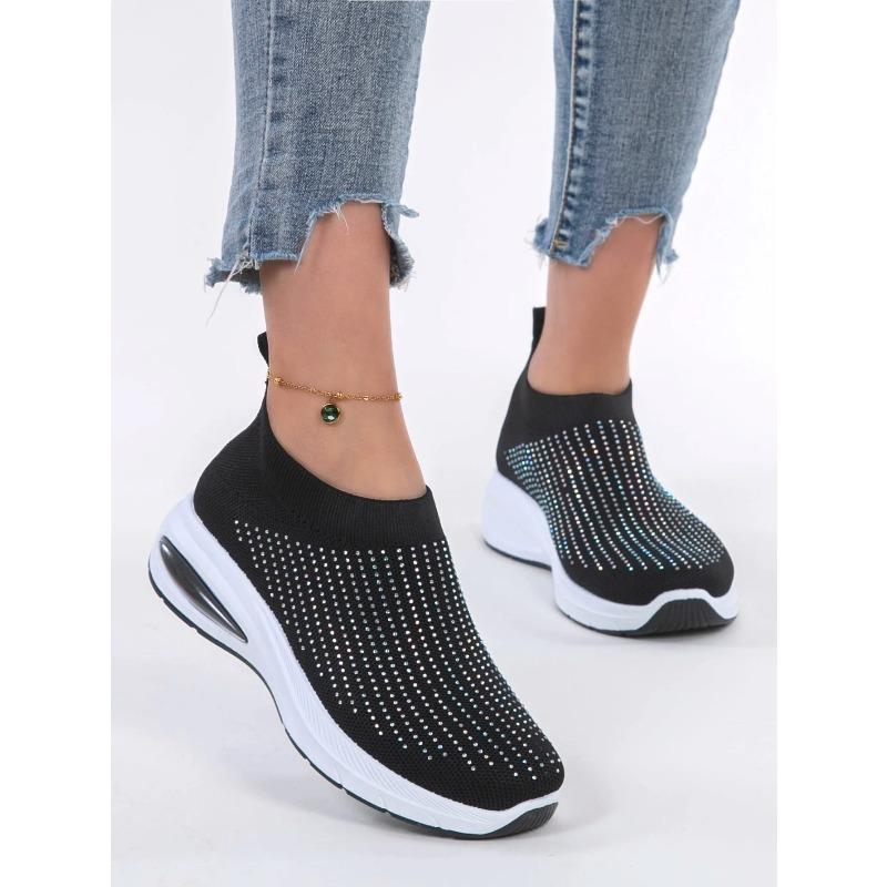 Spring new women's sports shoes, fashionable, breathable, lightweight, non-slip, wear-resistant, casual sports shoes, flat shoes