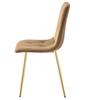 Libra Chair - Brown Velvet / Gold Legs X 4
