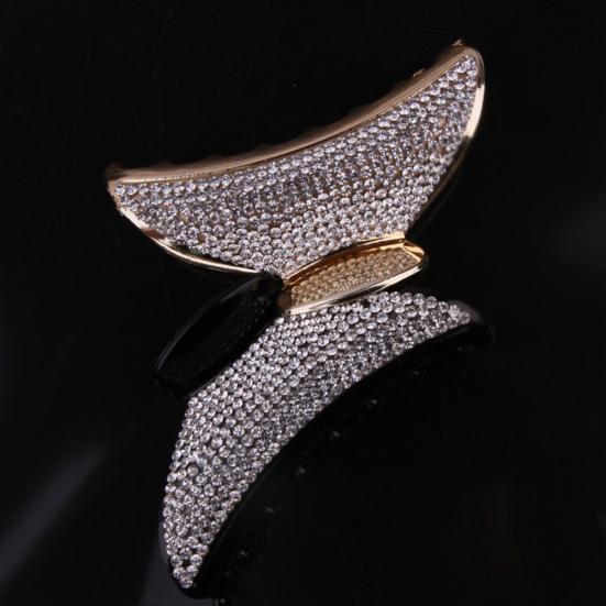 Pinza per Capelli a Pinza Piena di Strass per Donna Porta Coda di Cavallo Accessorio per Capelli