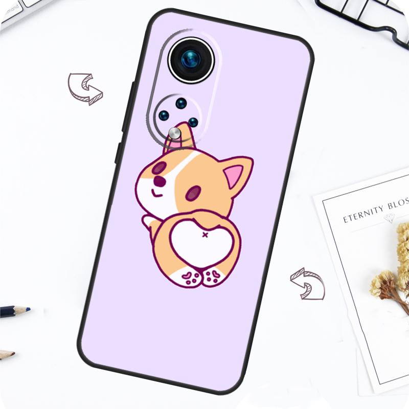 Cartoon Welsh Shiba Corgi Dog Case For Honor Magic 7 5 6 Pro Honor 200 Pro X9b X9a X8b X8a X8 X9 X9c 50 70 90 Lite Cover