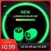 Car Sticker 4Pcs New Luminous Car Tire Valve Caps For Teslas Model 3 Model S X Y Style Roadster Invader Coil Mod WYE K80 C