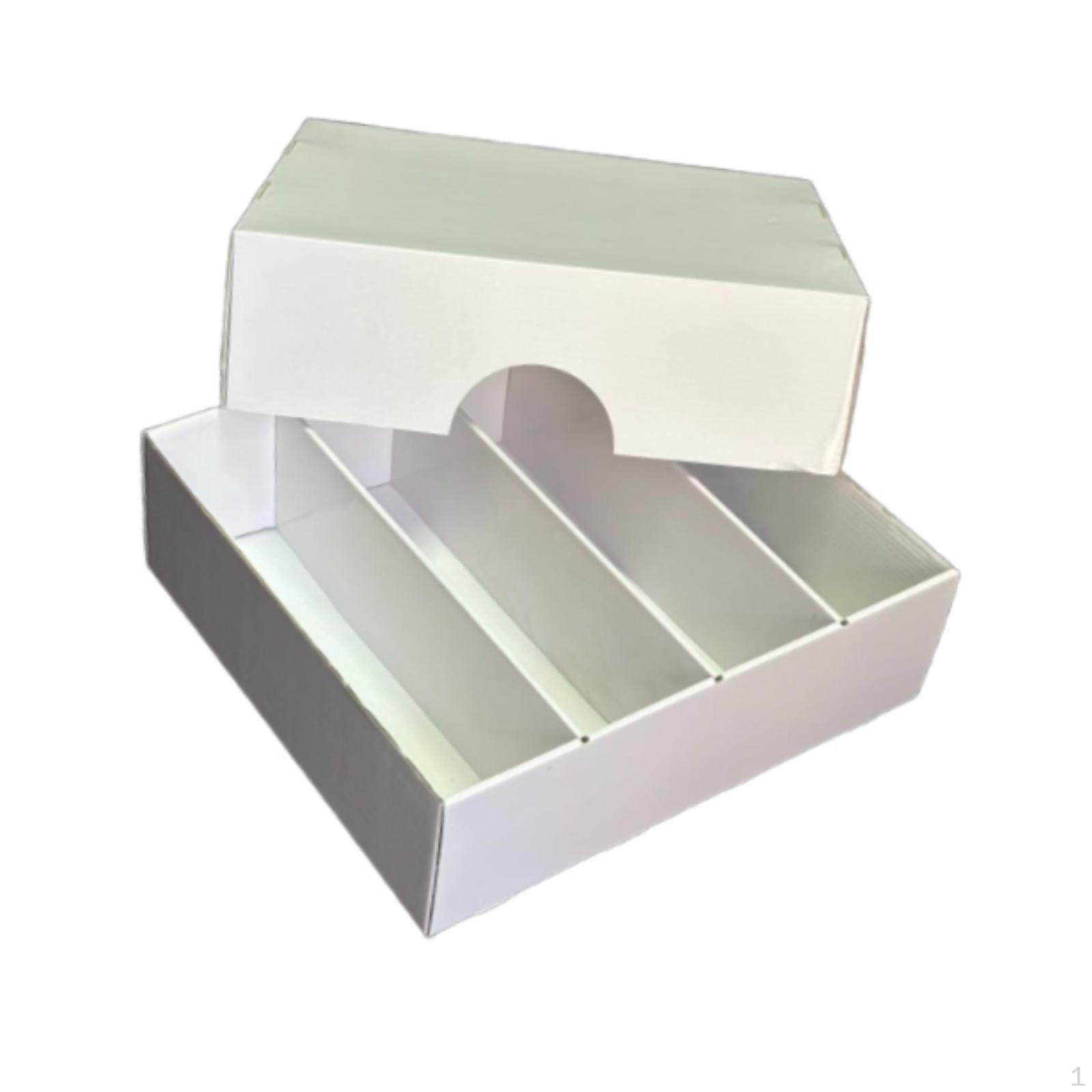 

Trading Card Storage Box Collector Cardboard Organizer,Space Saving,Card Sorting Tray Case,4 Row for