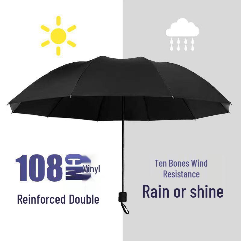 XL Men's Sun Protection Folding Umbrella for 3-5 People - Shade & Rain