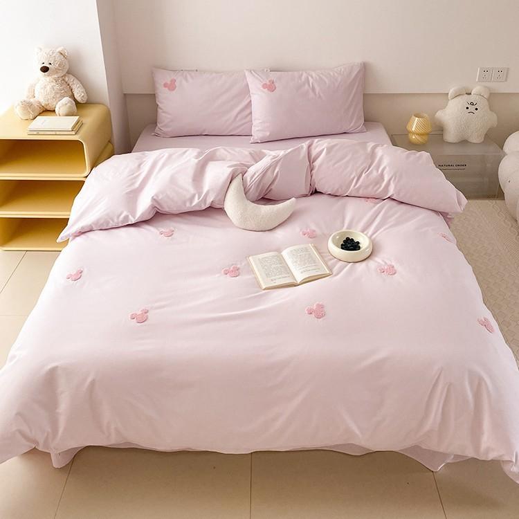 

100% Чистый Хлопок Кровать Четыре предмета Простыня Пододеяльник Наволочка Приятный к коже и Дышащий Четыре сезона 1.2M bed