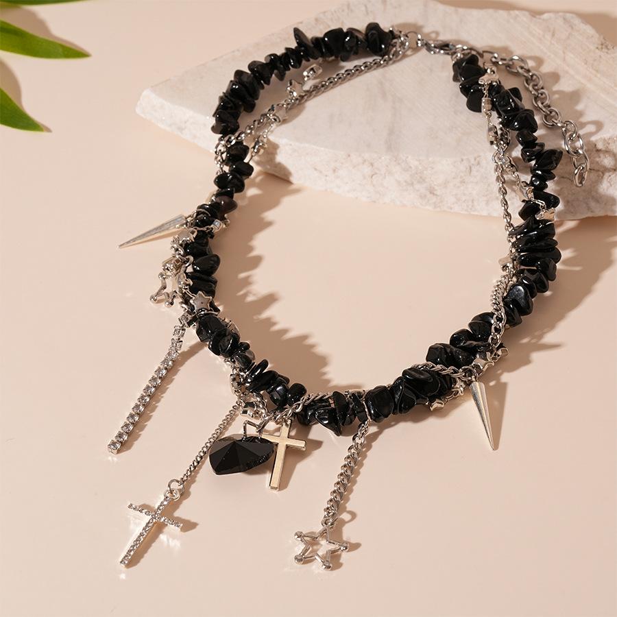 Набор звезды бриллиантовый крест любовь искусственный камень ожерелье ожерелье на ключицу