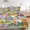 3pcs Mini Winnie Minnie and Friends Bedding Set Includes Quilt Cover and Pillowcases, Suitable for All Seasons S072
