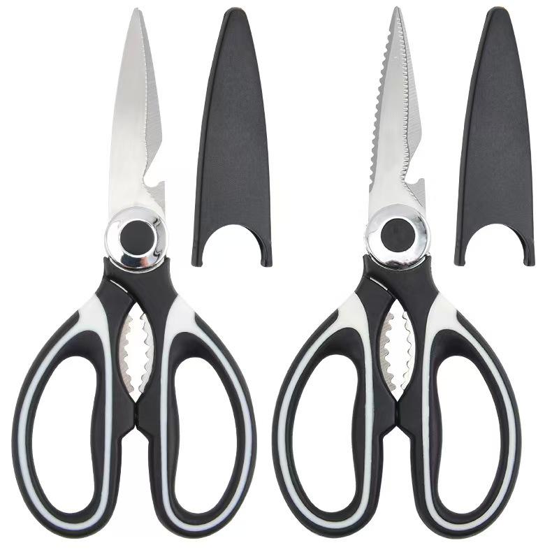 Multifunctional Stainless Steel Kitchen Scissors for Chicken Bones and Food Prep