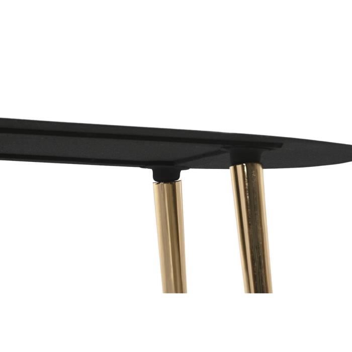 Table Basse - Moderne - Noir Doré - Aluminium - 122 Cm - Design Contemporain