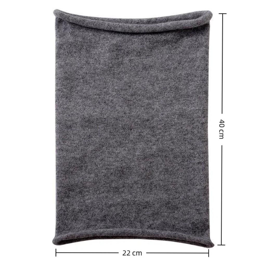 Soft Windproof Winter Neck Gaiter Cold-proof Solid Color Tube Scarf Neck Protection Cashmere Winter Scarf Men And Women