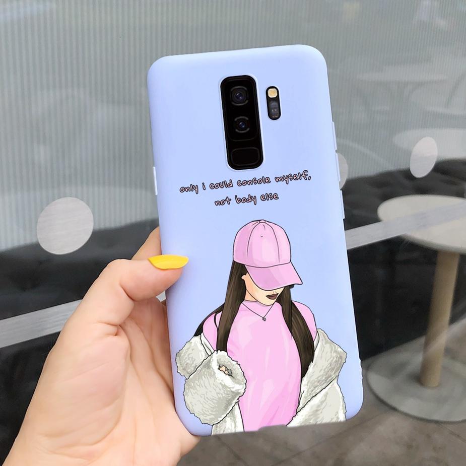 For Samsung Galaxy S9 S9+ Case Cute Fashion Cartoon Girls Cover Silicone Soft TPU Phone Case For Samsung S9 Plus S9+ Fundas Capa