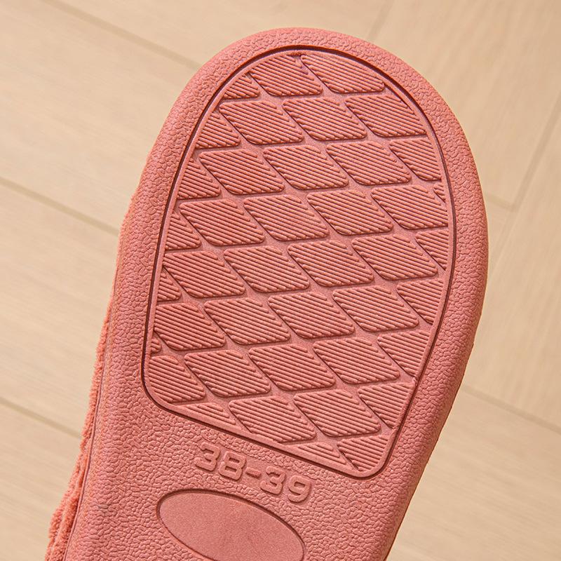 Home Cotton Slippers Autumn and Winter Thick-bottomed Couple Comfortable Warm Wear-resistant Indoor Hotel Wool Slippers