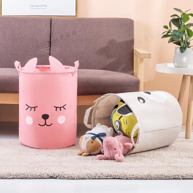 Waterproof Cartoon Animal Ear Kids' Clothes Storage Basket