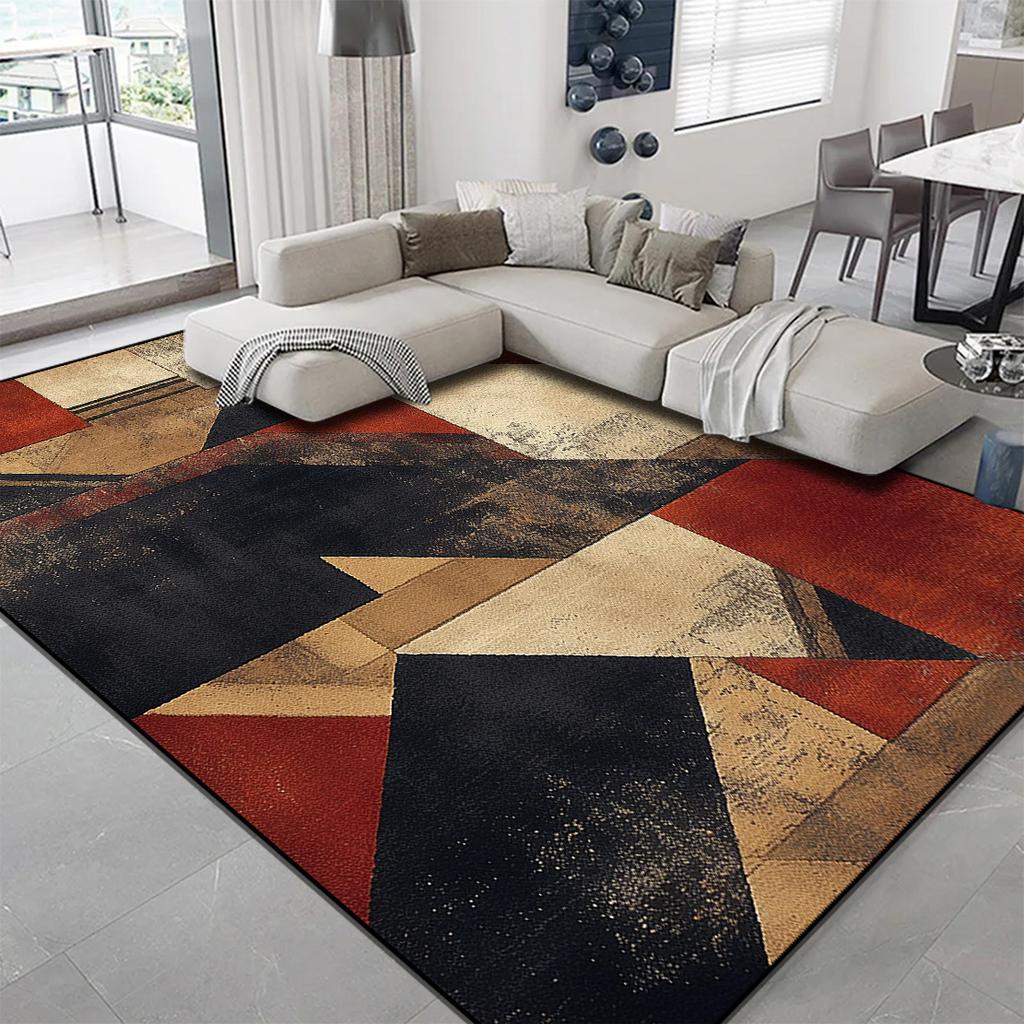 Nordic Light Luxury Living Room Rugs Sofa Coffee Tables Carpets Modern Geometric Bedroom Balcony Home Cloakroom Floor Mats