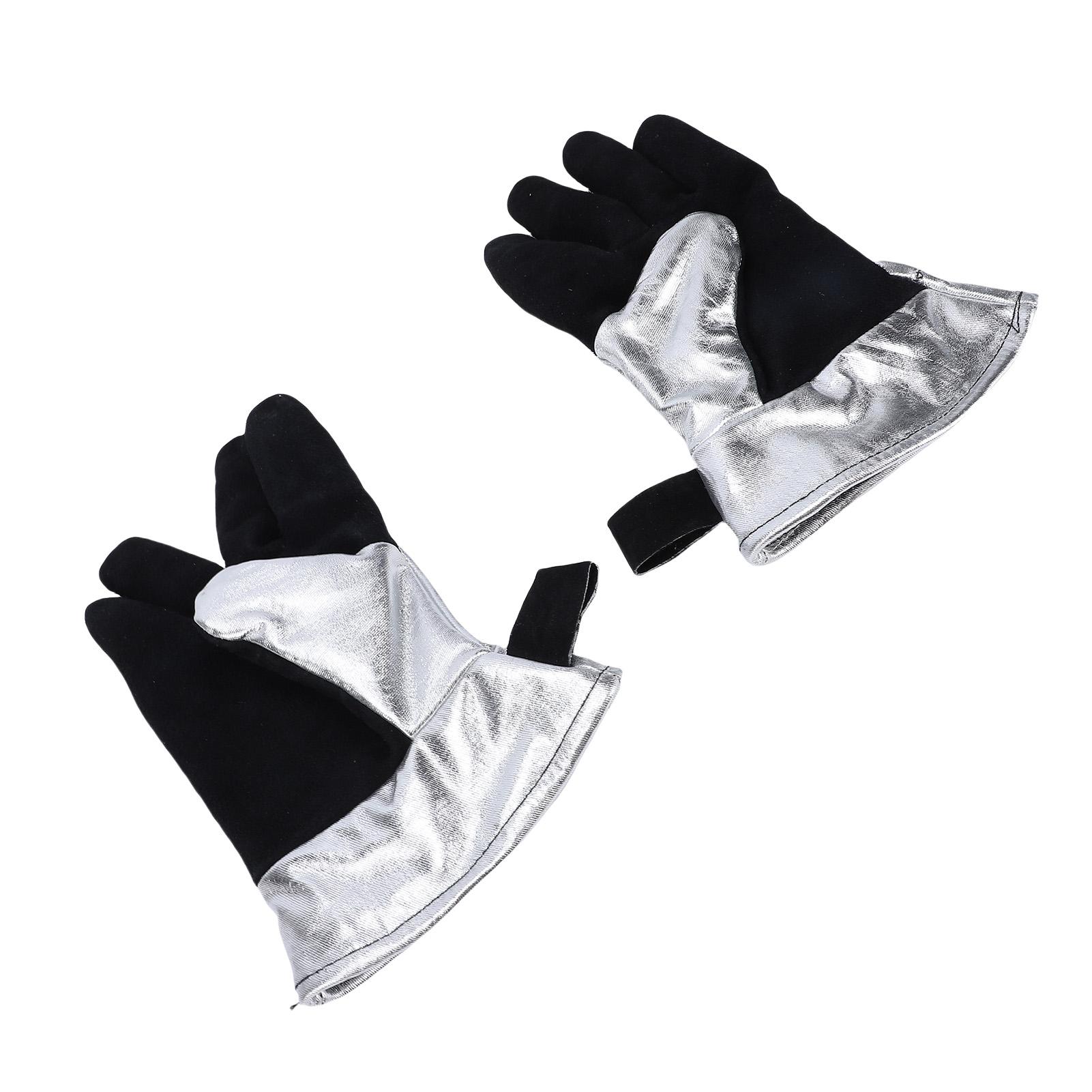 Leather Welding Gloves, Heat Resistant, Flame Retardant, for Barbecue, Fireplace, Industrial Gloves