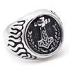 European and American Trendy Men's Ring Flame Wheat Goat Men's Ring