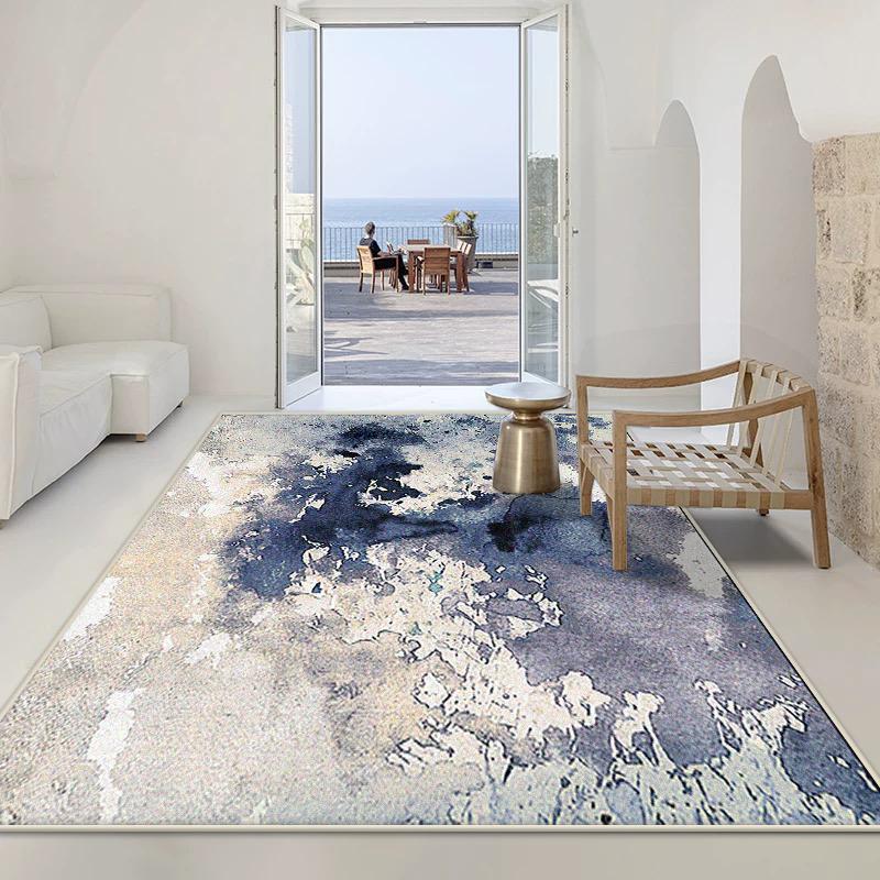 Minimalism Decoration Living Room Carpet Ink Wash Style Large Area Non-slip Rugs Modern Bedroom Lounge Sofa Easy Clean Floor Mat