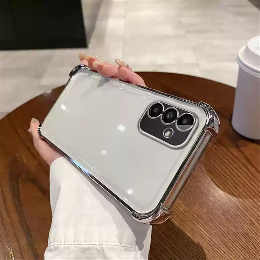Luxury Shockproof Phone Case For Samsung Galaxy S25 Plus Ultra S24FE A06 A16 A26 A36 A56 Soft Silicone Transparent Back Cover