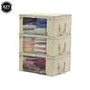 Household Folding Storage Box Fashion Clothes Collecting Case Non Woven Fabric With Zipper Moisture-proof Quilt Storage Box