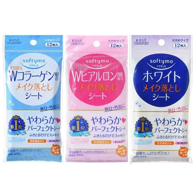 Kose - Softymo Makeup Removal Sheet White - 12 pcs