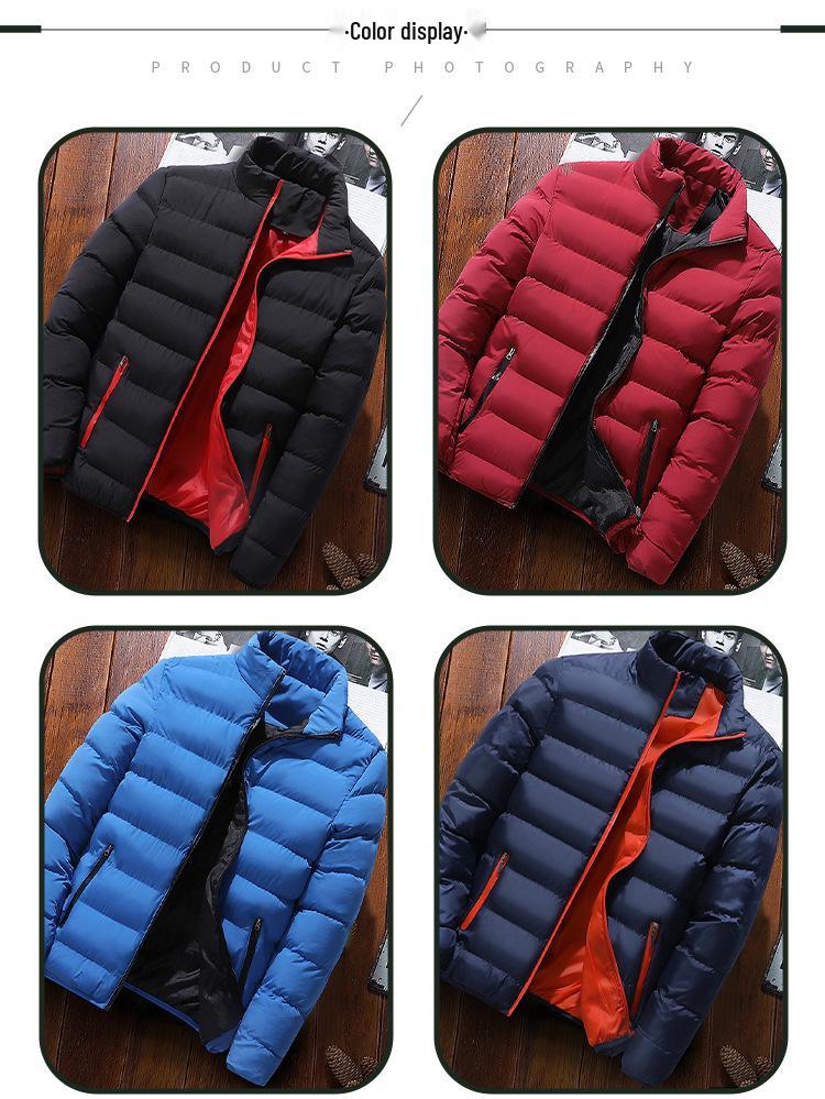 Men's Autumn/Winter Cotton Stand-up Collar Sports Jacket - Warm, Outdoor, Casual Coat