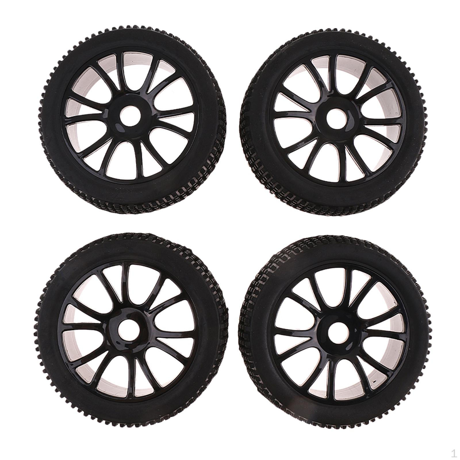 

4x RC Tires Model Car Rubber Tyre :8 Buggy Truck