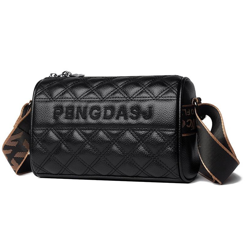 Embroidery Thread Rhombus New Trendy Fashion Shoulder Bag Messenger Bag High-end Large-capacity Pillow Bag