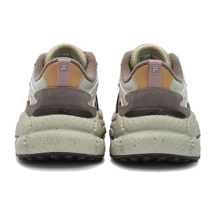 Fila Ferna Series Fern Grass Shoes Versatile Trendy Fleece Low-Top Casual Shoes Women Sneaker Yellow Brown Pink F12W341123FCM