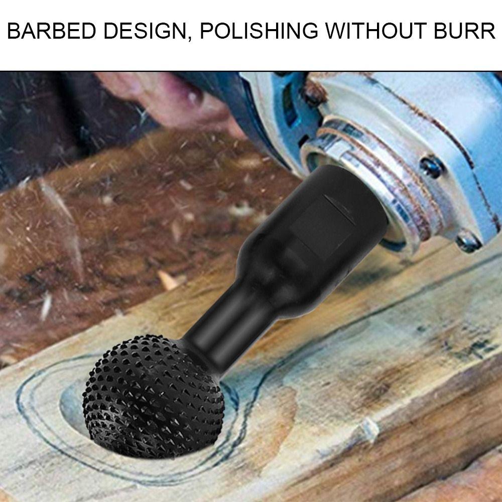 Head File Chisel Woodworking Sanding Carbide Rotary Burr Spherical Ball Gouge Angle Grinder