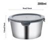 1Pcs with Lid Food Storage Box 304 Stainless Steel Refrigerator Frozen Crisper  Kitchen Accessory