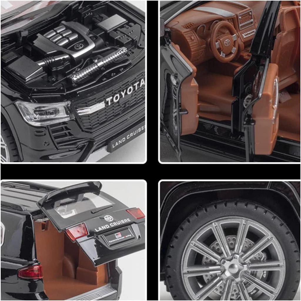 1/24 Scale Toyota LAND CRUISER GT Prado SUV Alloy Car Model Diecasts Metal Toy Off-road Vehicles Car Model with Sound Light Children Gifts