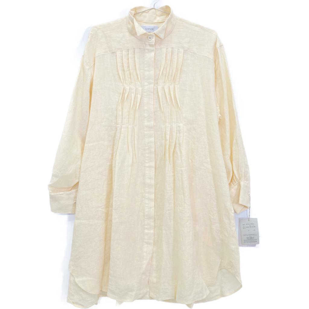 LOISIR Yellow 100% Linen Shirt Maxi Dress Dress F yellowUsed