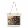 Painting print thick rope single-shoulder beach bag 7296