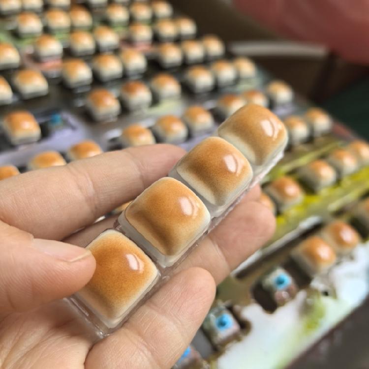 Whimsical Bread Shaped Keychain Jewelry Accessory PVC Construction Compact Decoration For Keys Bags Enthusiasts