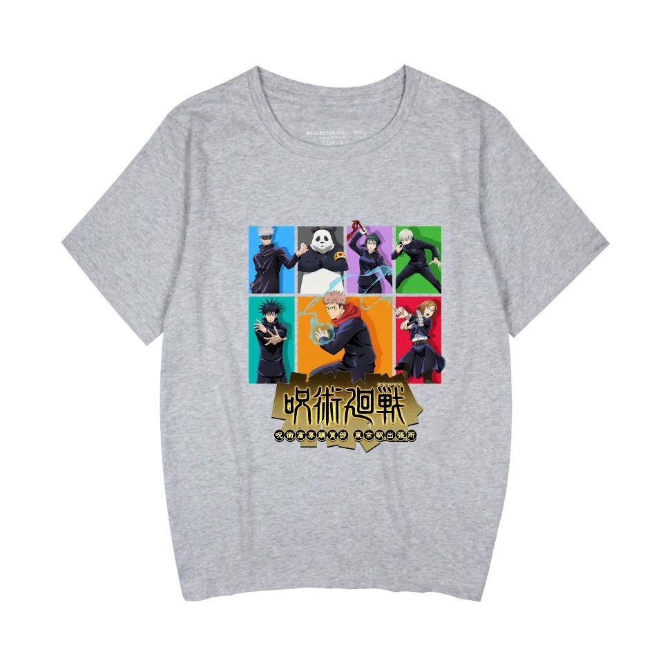 Jujutsu Kaisen Anime Print T Shirt for Men Women Fashion Clothing Short Sleeve O-neck Tops Oversized T-shirts