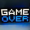 Phonation Spiel Icon Licht Bunt Klein USB Aufladung Leuchtendes Wort Licht für Videospiel GAME OVER