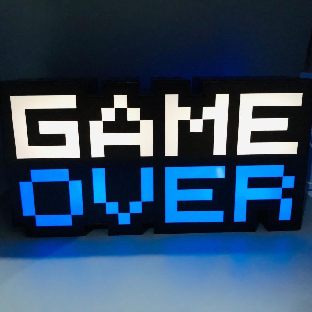 Phonation Spiel Icon Licht Bunt Klein USB Aufladung Leuchtendes Wort Licht für Videospiel GAME OVER