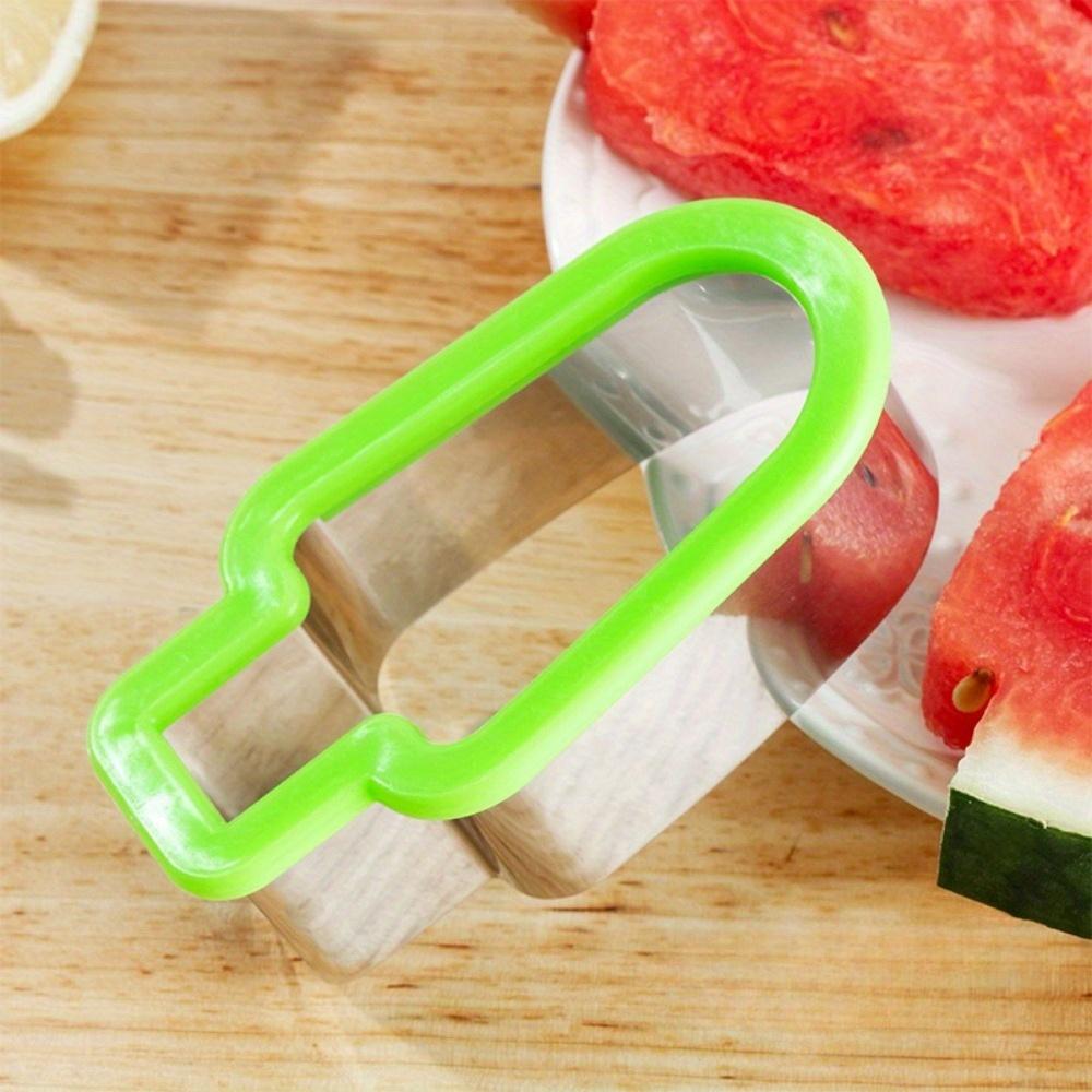 1PC Minimalist Fruit Platter Creative Popsicle and Ice Cream Mold Watermelon Slicer Stainless Steel Fruit Tool  Kitchen Gadgets