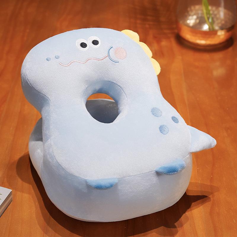 Cute Cat Nap Pillow Ice Silk Plush Throw Pillow Cuddle Cat Office Table Nap Artifact Waist Backrest Female