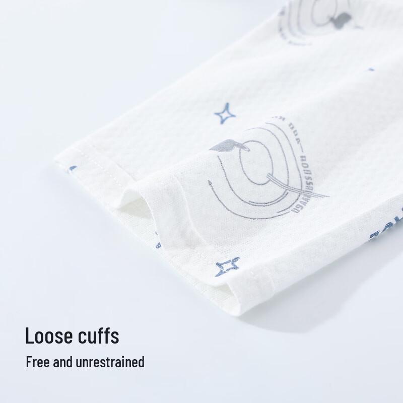Yiershuang Boys' Pure Cotton Mid-Sleeve Pajama Set