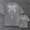 Męska koszulka Gothic Wings Oversize Szara Y2K Grunge S-2XL