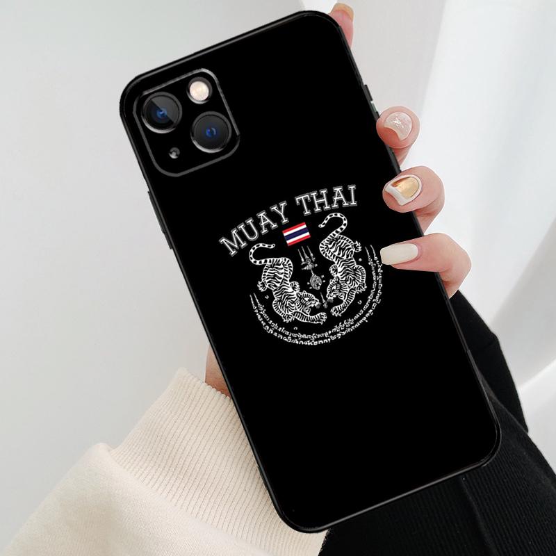 Muay Thai Vechtsport Boksen Telefoonhoesje Voor iPhone 13 12 11 14 15 16 Pro Max Mini X XS Max XR Plus Hoesje Achterkant