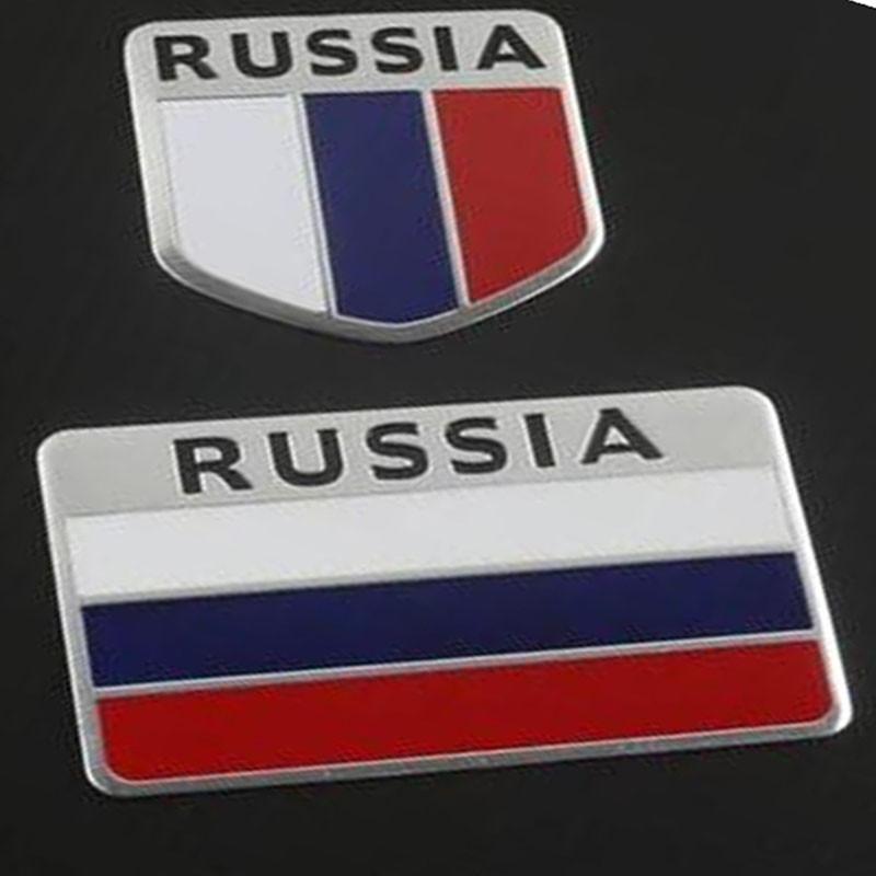 Russian Flag Metal Auto Stickers Badge Emblem Decal For Stylish Car Decoration